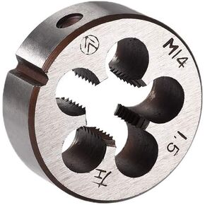 uxcell M14 x 1.5 Metric Round Die, Machine Thread Left Hand Threading Die, Alloy Steel Screw Thread Cutting Die