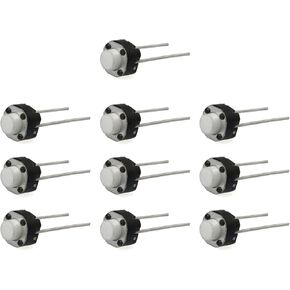 SQXBK Tactile Push Button Switch 10PCS 2 Pin 6x6x5mm DIP Round Micro Switch Tact Switch in Saudi Arabia