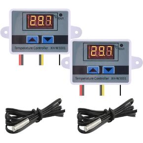 Sumklin وحدة التحكم في درجة الحرارة LED الرقمية قطعتان XH-W3001 مفتاح التحكم في الحرارة AC 220 فولت مع مسبار مقاوم للماء NTC 10K لتبريد التدفئة القابل للبرمجة -50 درجة مئوية ~ 110 درجة مئوية in Kuwait