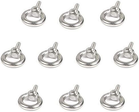 10 قطع 304 الفولاذ المقاوم للصدأ برغي خواتم العروة برغي الكتف رفع العين برغي رفع الحلقات رفع العين براغي ، M3 in Kuwait