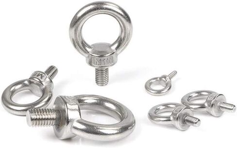 10 قطع 304 الفولاذ المقاوم للصدأ برغي خواتم العروة برغي الكتف رفع العين برغي رفع الحلقات رفع العين براغي ، M3 in Kuwait