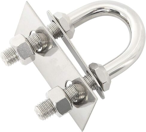 NovelBee 2-Pack of Stainless Steel Bow Stern Eye Tie Down U Bolt with Nuts and Washers,Stock Dia.1/2" (Length:4-1/4") in Saudi Arabia