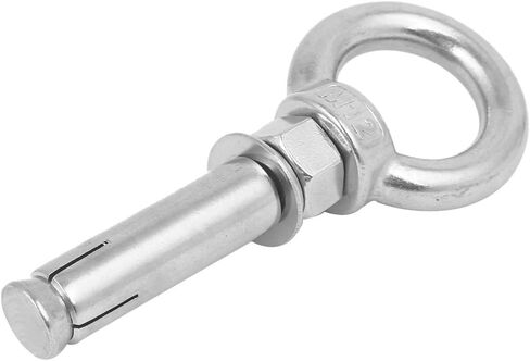 uxcell M12x80mm 304 الفولاذ المقاوم للصدأ حلقة رفع الأكمام التوسع مغلقة هوك مسمار العين in Saudi Arabia