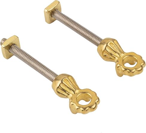 براغي عين نحاسية فاخرة مع صواميل | عبوة من 2 | خطاف عين برغي | برغي بثقوب عتيق لسحب الكفالة وبعض الأثاث الأخرى | M-1B in Kuwait