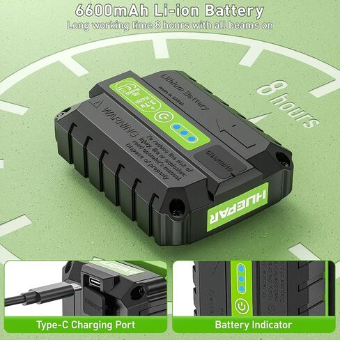 Huepar Laser Level 3 x 360 Self-Leveling Cross Line Laser 3D Green Laser Level with Pulse Mode Alignment Laser Tool with Rechargeable Li-ion Battery, Integrated Magnetic Bracket, Hard Carry Case 703CG in Saudi Arabia