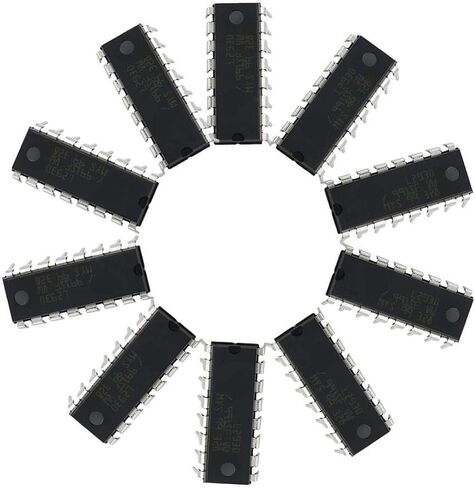 DAOKI 10PCS L293D DIP16 Stepper Motor Drivers Controller Four Channel Motor Driver IC 36V 600mA + Round Hole IC Socket 16PIN in Saudi Arabia
