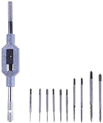 NMBWCNM 11pcs الصنابير الصغيرة بت وجع مجموعة مع عالية السرعة الصلب اليد المسمار الموضوع التوصيل الصنابير M1 M1.2 M1.4 M1.6 M1.7 M1.8 M2 M2.5 M3 M3.5 لإصلاح آلات النجارة in Kuwait