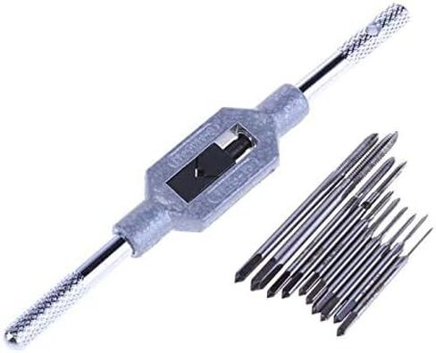 NMBWCNM 11pcs الصنابير الصغيرة بت وجع مجموعة مع عالية السرعة الصلب اليد المسمار الموضوع التوصيل الصنابير M1 M1.2 M1.4 M1.6 M1.7 M1.8 M2 M2.5 M3 M3.5 لإصلاح آلات النجارة in Kuwait