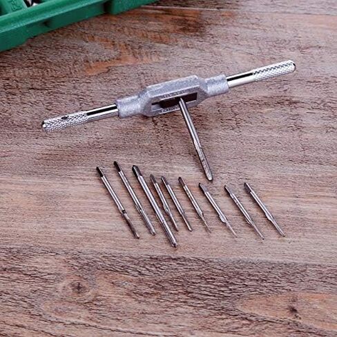 NMBWCNM 11pcs الصنابير الصغيرة بت وجع مجموعة مع عالية السرعة الصلب اليد المسمار الموضوع التوصيل الصنابير M1 M1.2 M1.4 M1.6 M1.7 M1.8 M2 M2.5 M3 M3.5 لإصلاح آلات النجارة in Kuwait