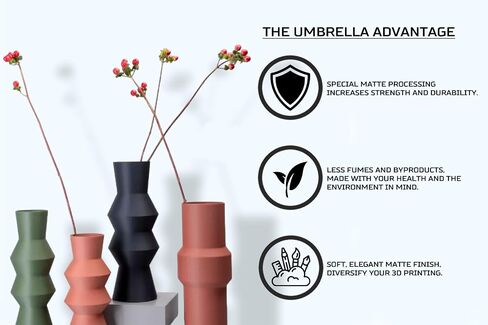 خيوط Umbrella Innovations PLA، 1.75 مم +/- 0.03، 1 كجم، خيوط طباعة ثلاثية الأبعاد أحمر مطفي (نحاسي) in Saudi Arabia