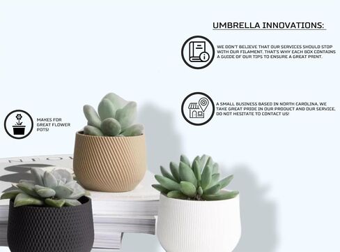 خيوط Umbrella Innovations PLA، 1.75 مم +/- 0.03، 1 كجم، خيوط طباعة ثلاثية الأبعاد أحمر مطفي (نحاسي) in Saudi Arabia