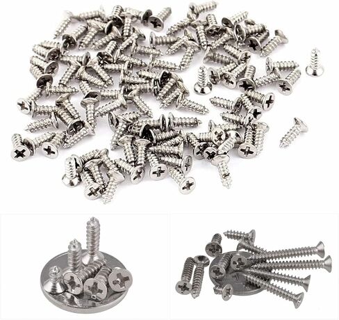 Guard4U 750Pcs 15-Size Metric M1 M1.2 M1.4 M1.6 M1.7 304-Stainless Steel Phillips Countersunk/Flat Head Self-Tapping Small Machine Screws Assortment Kit in Saudi Arabia