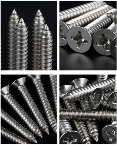 Guard4U 750Pcs 15-Size Metric M1 M1.2 M1.4 M1.6 M1.7 304-Stainless Steel Phillips Countersunk/Flat Head Self-Tapping Small Machine Screws Assortment Kit in Saudi Arabia