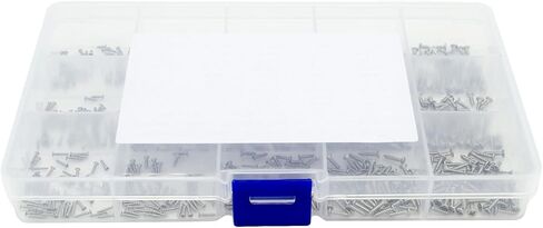 Guard4U 750Pcs 15-Size Metric M1 M1.2 M1.4 M1.6 M1.7 304-Stainless Steel Phillips Countersunk/Flat Head Self-Tapping Small Machine Screws Assortment Kit in Saudi Arabia