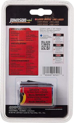Johnson Level & Tool 9250 Laser Mouse, 30' Interior Range, Orange, 1 Laser Mouse in Saudi Arabia