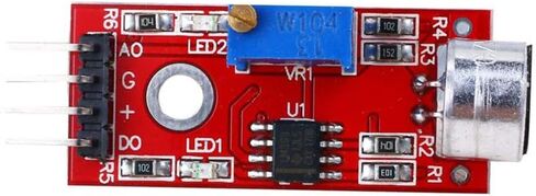 وحدة استشعار صوت ميكروفون 5 قطع AVR PIC للكشف عن صوت حساسية عالية لـ Arduino مع كابل دوبونت in Saudi Arabia