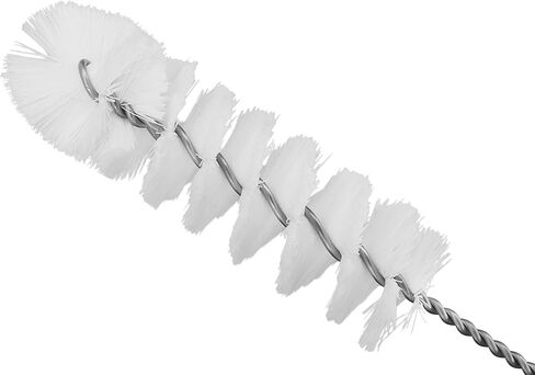 Nylon Cleaning Brush with Fan-Shaped End, 8.75" - Twisted Stainless Steel Wire Handle - Ideal for 1" - 1.2" Diameter Tubes, Bottles, Flasks, Cylinders, Jars, Vases, Cups - Eisco Labs in Saudi Arabia
