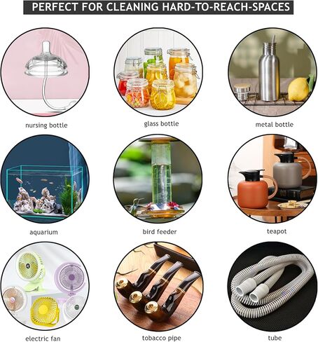 11 قطعة من فرشاة تنظيف القش الطويلة وفرشاة الصرف المرنة وفرش التنظيف المنزلية، مجموعة منظفات الأنابيب 61 بوصة/5 قدم فرشاة خرطوم مزدوجة الأطراف من الفولاذ المقاوم للصدأ وفرش تنظيف أنبوب نايلون 7.8 بوصة in Kuwait