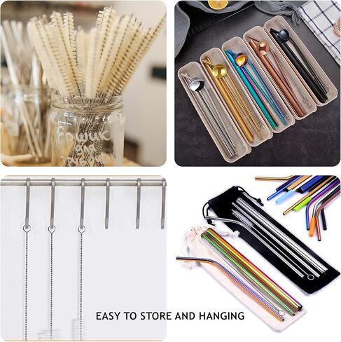 11 قطعة من فرشاة تنظيف القش الطويلة وفرشاة الصرف المرنة وفرش التنظيف المنزلية، مجموعة منظفات الأنابيب 61 بوصة/5 قدم فرشاة خرطوم مزدوجة الأطراف من الفولاذ المقاوم للصدأ وفرش تنظيف أنبوب نايلون 7.8 بوصة in Kuwait