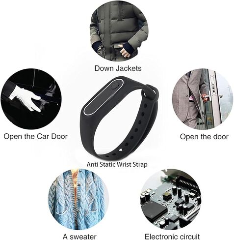 Viowey Anti Static Wristband, Wireless Antistatic Wrist Strap, Adjustable Winter Electrostatic Removal Bracelet Elimination Discharge for Men and Woman in Kuwait