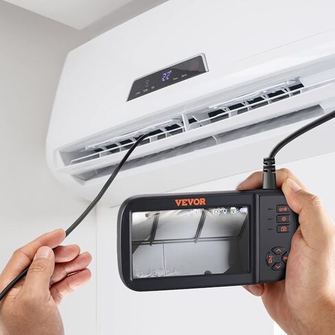 VEVOR 3 عدسة المنظار الصناعي، 1080P HD كاميرا التفتيش الرقمية Borescope 4.5 بوصة IPS شاشة IP67 كاميرا ثعبان مقاومة للماء مع 8 أضواء LED، كابل شبه صلب 16.5FT، بطاقة 32 جيجابايت وأداة مفيدة in Kuwait