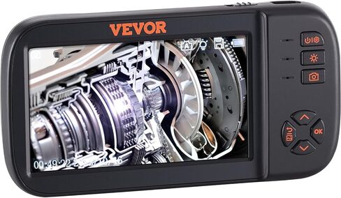 VEVOR 3 عدسة المنظار الصناعي، 1080P HD كاميرا التفتيش الرقمية Borescope 4.5 بوصة IPS شاشة IP67 كاميرا ثعبان مقاومة للماء مع 8 أضواء LED، كابل شبه صلب 16.5FT، بطاقة 32 جيجابايت وأداة مفيدة in Kuwait