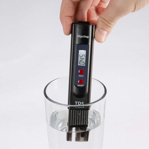iSpring TDS2 Digital 2-Button TDS Meter with Backlit LCD, Black in Saudi Arabia