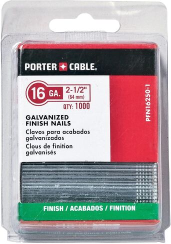 أظافر PFN16250-1 2-1/2 بوصة من PorteR-Cable، بطلاء قياس 16 (1000 قطعة) in Saudi Arabia