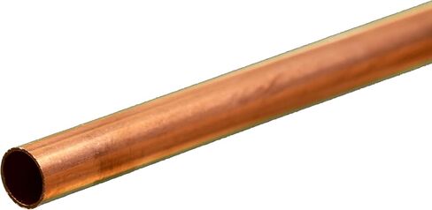 K&S 8116 Round Copper Tube, 1/4" OD x 0.014" Wall x 12" Long, 1 Piece, Made in The USA in Saudi Arabia
