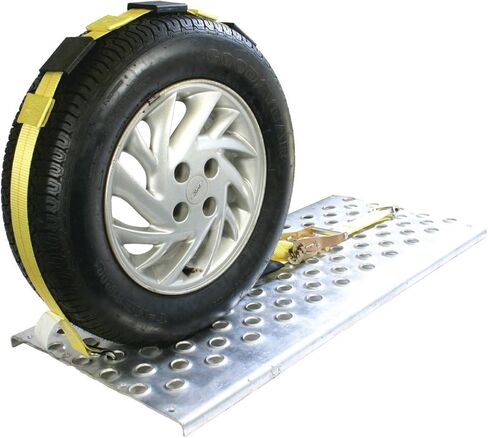 VULCAN Autohauler Car Tie Down with J Hooks - Sliding Idler 3-Cleat - 120 Inch, 4 Pack - Classic Yellow - 1,600 Pound Safe Working Load in Kuwait