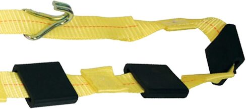 VULCAN Autohauler Car Tie Down with J Hooks - Sliding Idler 3-Cleat - 120 Inch, 4 Pack - Classic Yellow - 1,600 Pound Safe Working Load in Kuwait