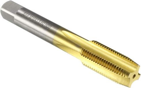 صنبور طحن خيط الماكينة المترية من uxcell M16 x 1.5 H2 مطلي بالتيتانيوم (مطلي بـ Ti) فولاذ عالي السرعة 4 مزامير مستقيمة برغي خيط التنصت على الخيوط أداة إصلاح ميكانيكي DIY in Kuwait