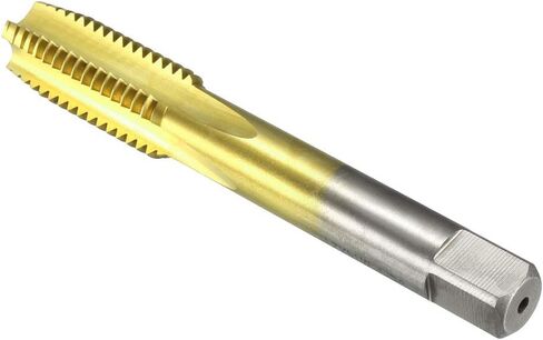 صنبور طحن خيط الماكينة المترية من uxcell M16 x 1.5 H2 مطلي بالتيتانيوم (مطلي بـ Ti) فولاذ عالي السرعة 4 مزامير مستقيمة برغي خيط التنصت على الخيوط أداة إصلاح ميكانيكي DIY in Kuwait