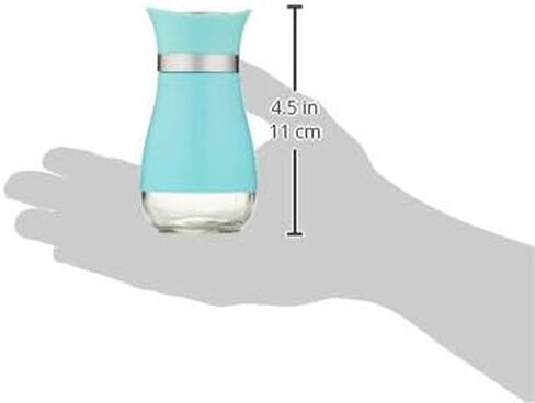 هزازات الملح والفلفل من MITBAK (مجموعة مكونة من قطعتين) أنيقة مع قاع زجاجي شفاف | الطبخ المدمج واستخدام المطبخ وغرفة الطعام | تصميم كلاسيكي قابل لإعادة التعبئة (أزرق) in Kuwait