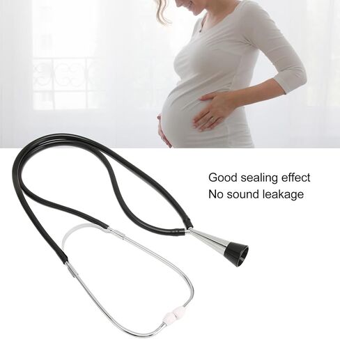 Professional Metal Fetal Stethoscope for Clinical Home, Black Tube Fetal Stethoscope for Baby's Heartbeat Detection, Durable Monitoring Fetal Stethoscope for Pregnant Nurses Doctors Med Students in Saudi Arabia