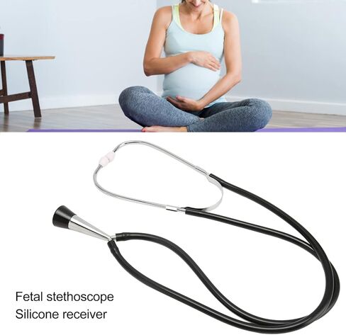 Professional Metal Fetal Stethoscope for Clinical Home, Black Tube Fetal Stethoscope for Baby's Heartbeat Detection, Durable Monitoring Fetal Stethoscope for Pregnant Nurses Doctors Med Students in Saudi Arabia