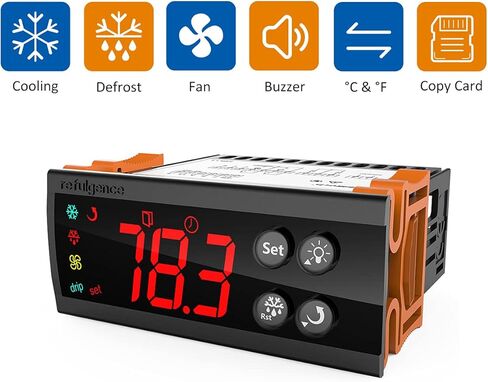 Elitech ECS-180neo جهاز التحكم الرقمي في درجة الحرارة 110 فولت فهرنهايت ودرجة مئوية ترموستات 3-مرحلة الإخراج 2 أجهزة الاستشعار in Kuwait