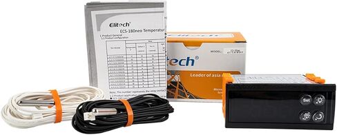 Elitech ECS-180neo جهاز التحكم الرقمي في درجة الحرارة 110 فولت فهرنهايت ودرجة مئوية ترموستات 3-مرحلة الإخراج 2 أجهزة الاستشعار in Kuwait
