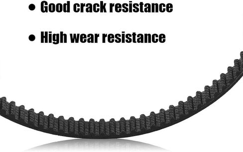 Richer-R Timing Belt for 3D Printer, 6mm Width GT2 Rubber Closed Loop Synchronous Timing Belt Black Belt with Fiberglass Reinforced, Great Transmission Capability for 3D Printer (300mm) in Saudi Arabia