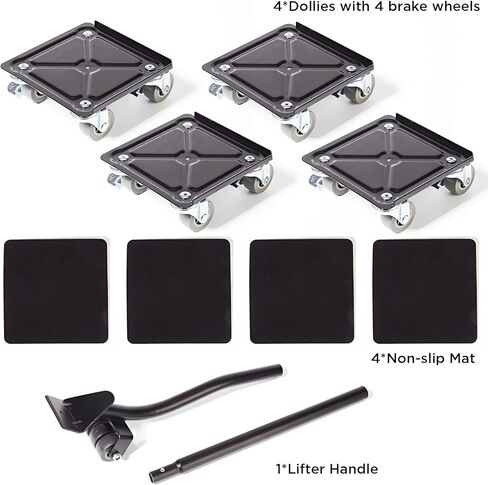 Goyappin Furniture Dolly 4 Wheels Heavy Duty and Furniture Lifter,Furniture Move Tool,2200LBs Load, Appliances Roller for Heavy Objects,Washing Machine,Refrigerator in Kuwait