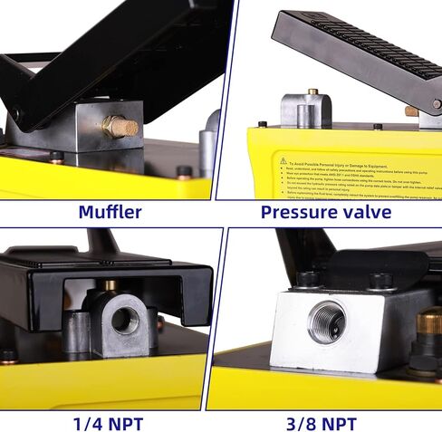 مضخة هيدروليكية للهواء NDhydr 10,000 رطل لكل بوصة مربعة مضخة قدم هيدروليكية للهواء 1/2 جالون مضخة هيدروليكية تعمل بخزان الهواء للكباش والمكابس وآلات إطار الجسم التلقائي والرفع الهيدروليكي. in Kuwait