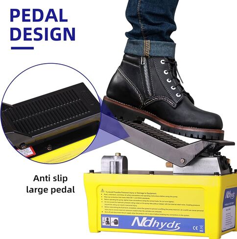 مضخة هيدروليكية للهواء NDhydr 10,000 رطل لكل بوصة مربعة مضخة قدم هيدروليكية للهواء 1/2 جالون مضخة هيدروليكية تعمل بخزان الهواء للكباش والمكابس وآلات إطار الجسم التلقائي والرفع الهيدروليكي. in Kuwait