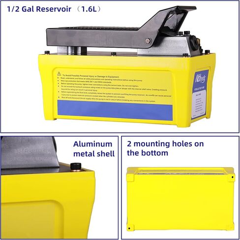 مضخة هيدروليكية للهواء NDhydr 10,000 رطل لكل بوصة مربعة مضخة قدم هيدروليكية للهواء 1/2 جالون مضخة هيدروليكية تعمل بخزان الهواء للكباش والمكابس وآلات إطار الجسم التلقائي والرفع الهيدروليكي. in Kuwait