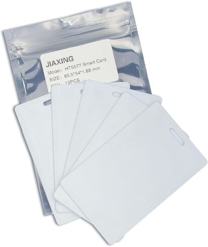 12 PCS T5577 Thick Smart Cards, Contactless 125khz RFID Rewritable Proximity Clamshell Weigand Prox Card, Compatible with 1386 1326 H10301 Format Readers and Keyless Entry Access Control Systems in Saudi Arabia