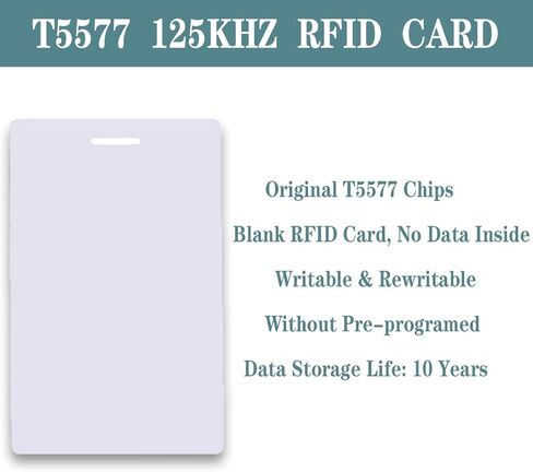 12 PCS T5577 Thick Smart Cards, Contactless 125khz RFID Rewritable Proximity Clamshell Weigand Prox Card, Compatible with 1386 1326 H10301 Format Readers and Keyless Entry Access Control Systems in Saudi Arabia