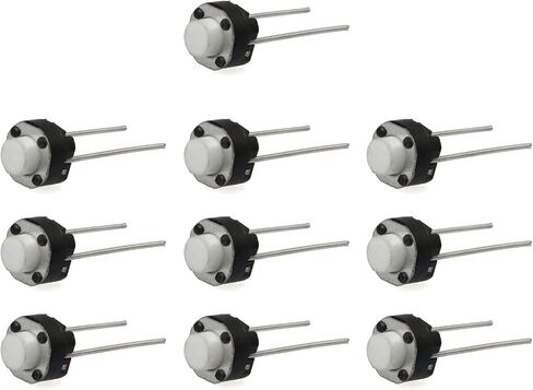 SQXBK Tactile Push Button Switch 10PCS 2 Pin 6x6x5mm DIP Round Micro Switch Tact Switch in Saudi Arabia