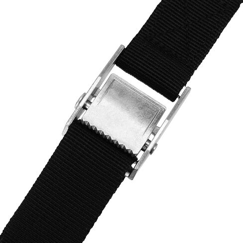 مجموعة احزمة تثبيت من سوجاب، 16 قطعة مع ابزيم كاياك، احزمة شديدة التحمل لسقف البضائع والشاحنات والمقطورة والامتعة والدراجات النارية وشنطة الحمل، مع خليط معدني من الزنك (اسود) in Kuwait