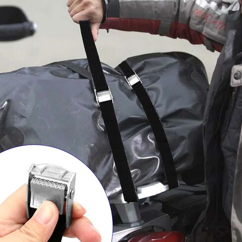 مجموعة احزمة تثبيت من سوجاب، 16 قطعة مع ابزيم كاياك، احزمة شديدة التحمل لسقف البضائع والشاحنات والمقطورة والامتعة والدراجات النارية وشنطة الحمل، مع خليط معدني من الزنك (اسود) in Kuwait