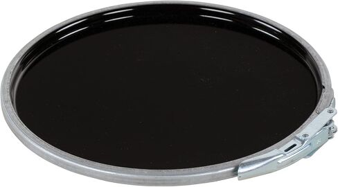 Vestil PAIL-STL-RI Steel Open Head Pail with Handle, 5 gallon Capacity, Black, Pack of 1 in Kuwait