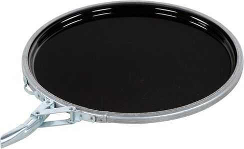 Vestil PAIL-STL-RI Steel Open Head Pail with Handle, 5 gallon Capacity, Black, Pack of 1 in Kuwait